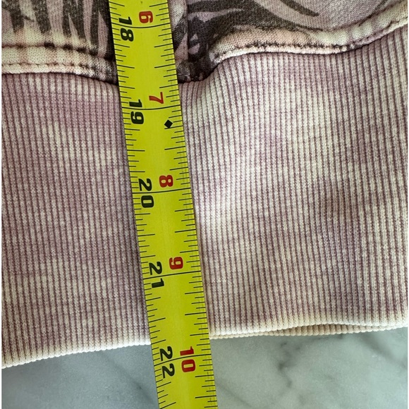 Joy Lab Pink Palm Cropped Zip Hoodie - Picture 8 of 9